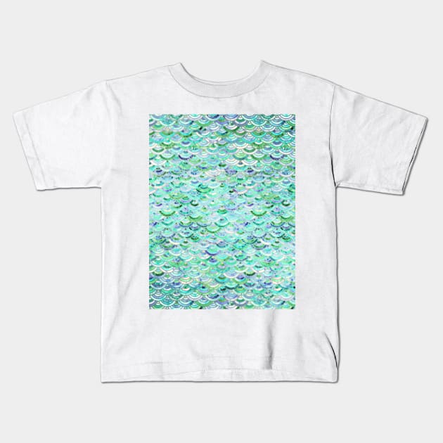 Marble Mosaic in Mint Quartz and Jade Kids T-Shirt by micklyn